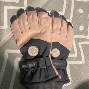Waterproof Women's Winter Ski Gloves Warm Touch Screen Gloves with Elastic Wrist